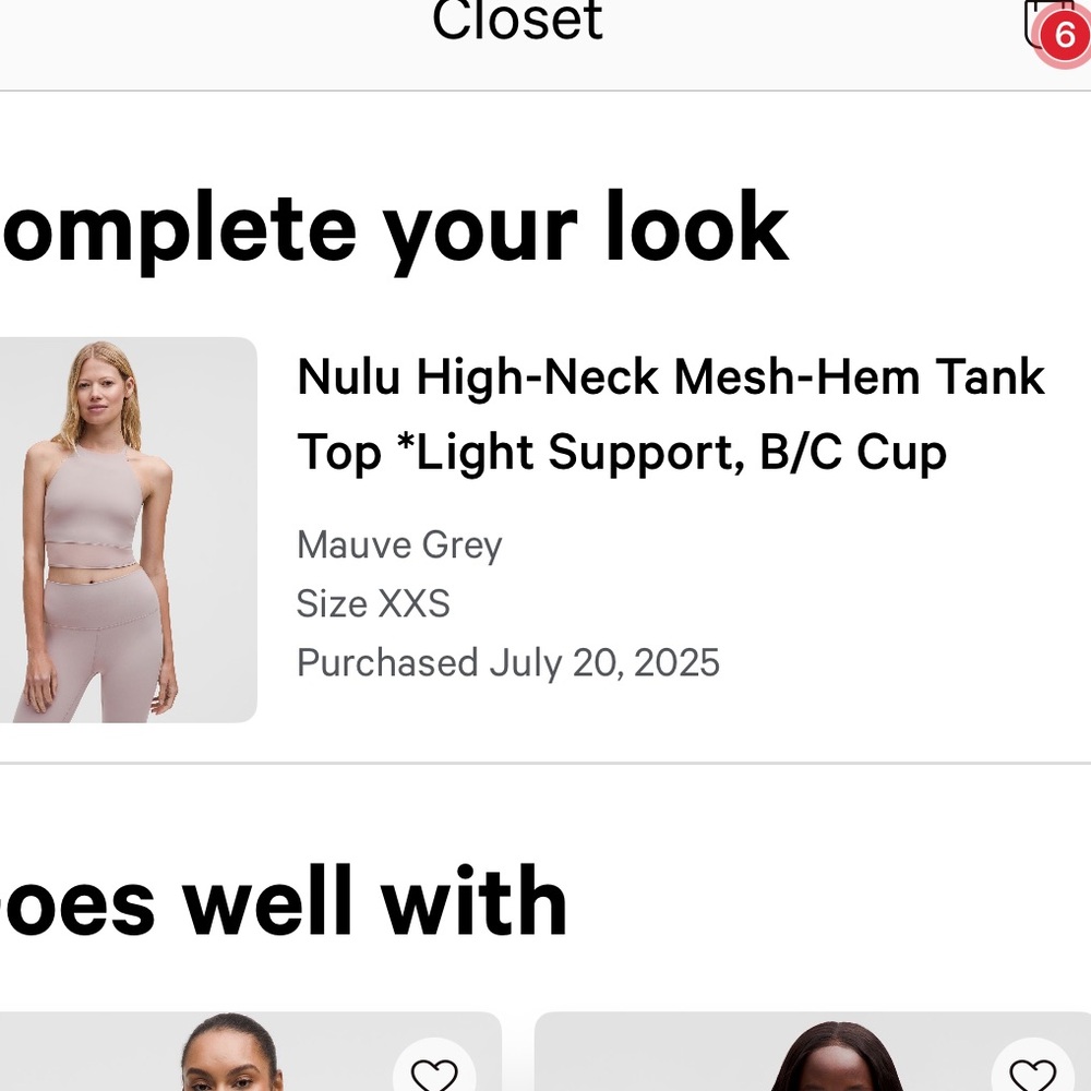 Lululemon crop mesh top